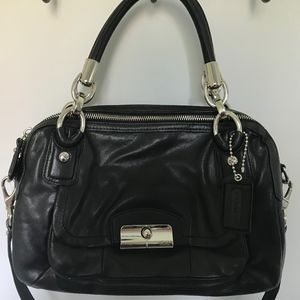Coach Handbag - Black with Silver Hardware